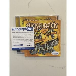 NICKELBACK Get Rollin CD Signed Card FULL BAND Insert Autograph ACOA #14